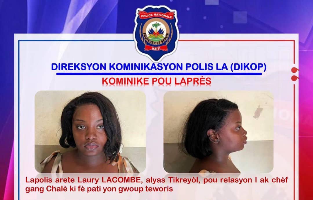 Haïti – Sécurité : l&rsquo;influenceuse « Tikreyòl » arrêtée pour ses liens présumés avec le chef de gang « Chalè »
