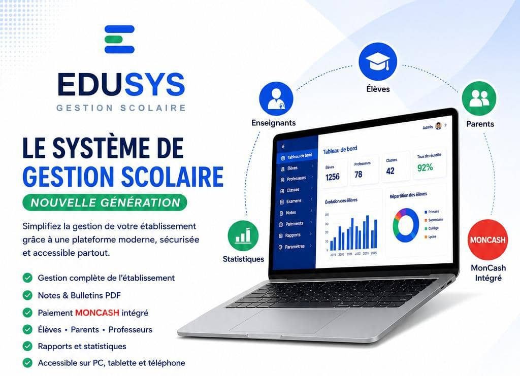 Technologie : EDUSYS, une solution numérique haïtienne qui ambitionne de moderniser la gestion des écoles